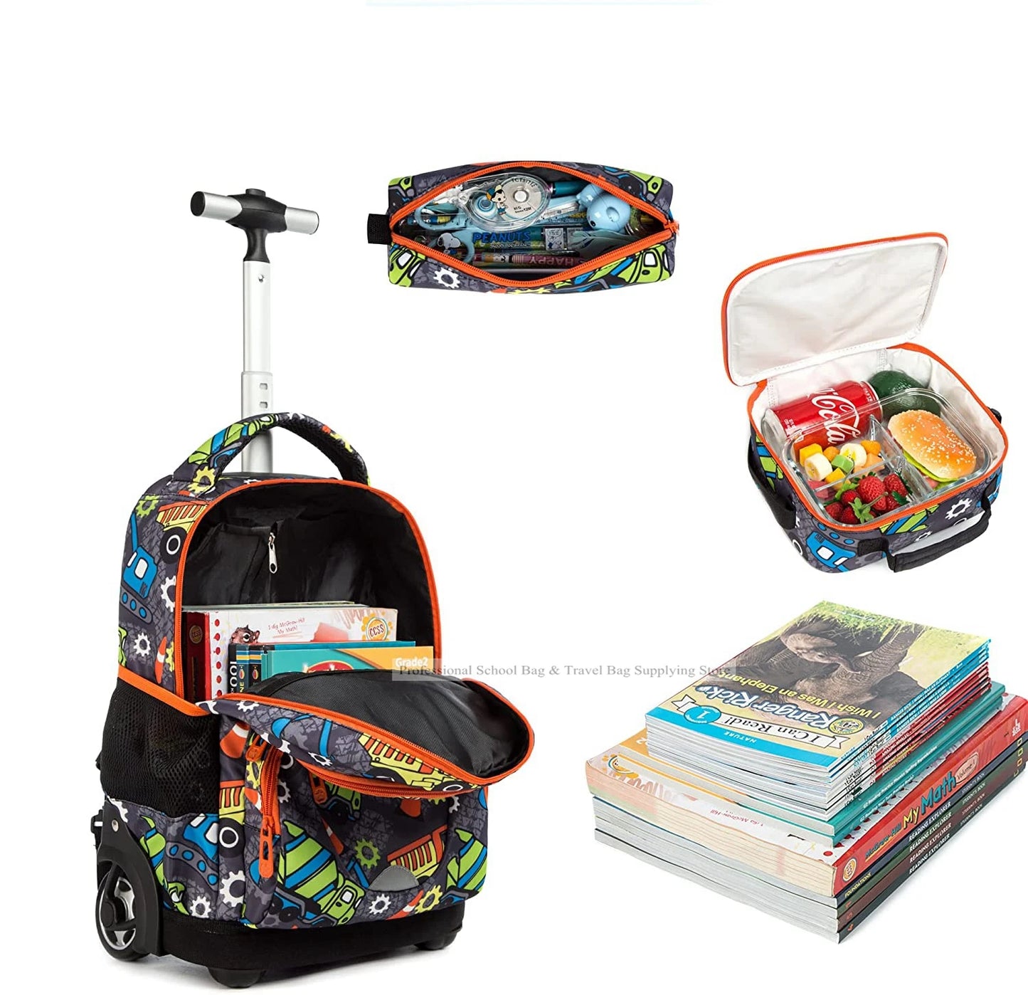 Kids School Rolling Backpack Bag for girls School Trolley Bag for boys Laptop Trolley Backpack Bag Children Rolling luggage Bags