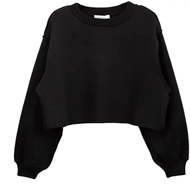 Thick Oversized Women Sweatshirt Hoodies Warm Fleece Casual Long Sleeve Harajuku Streetwear Crop Pullover Ropa Mujer