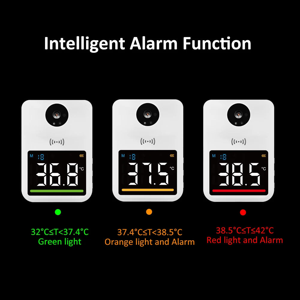 LCD Digital Infrared Thermometer Wall Mounted Non-contact Thermometer Laser Infrared Thermometer