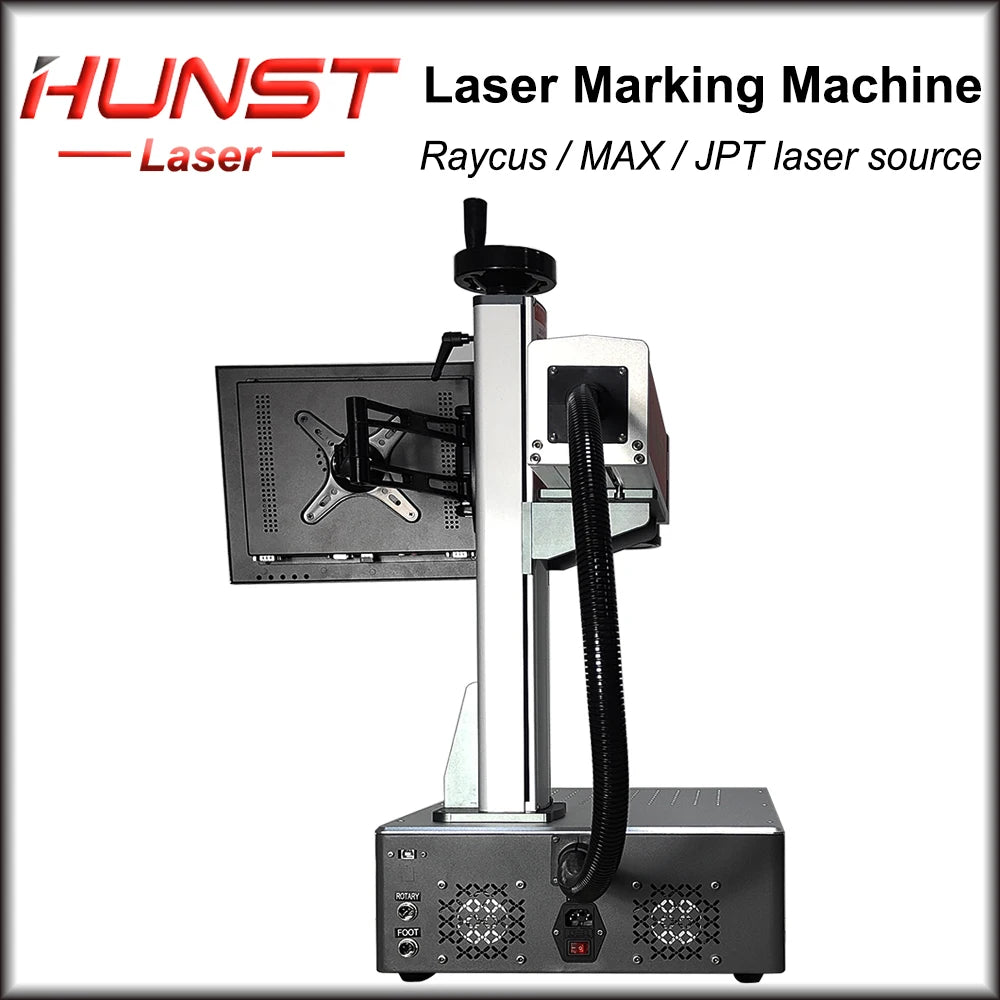 Hunst 30w 50w Fiber Laser Marking Machine Equipped With A PC Computer For Laser Engraving On Metal, Gold And Silver Jewelry