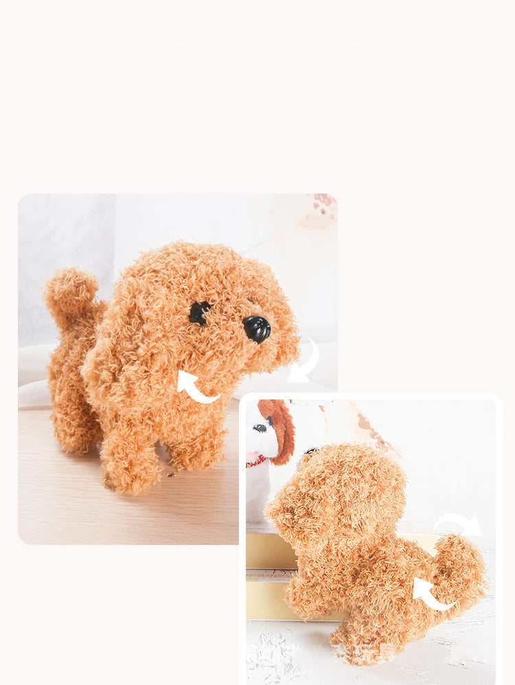Plush Puppy Electronic Toy Dog Adorable Kids' Smart Interactive Walks Barks Jumps Wags Tail Baby Birthday Gift