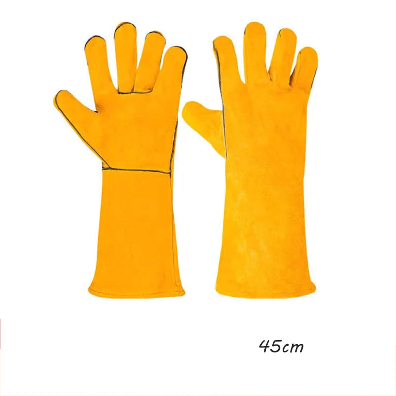 Leather Pet Gloves Anti-grasping Anti Bite Protective Cowhide Gloves Cat Dog Gardening Work Gloves Pets Training Handling Gloves