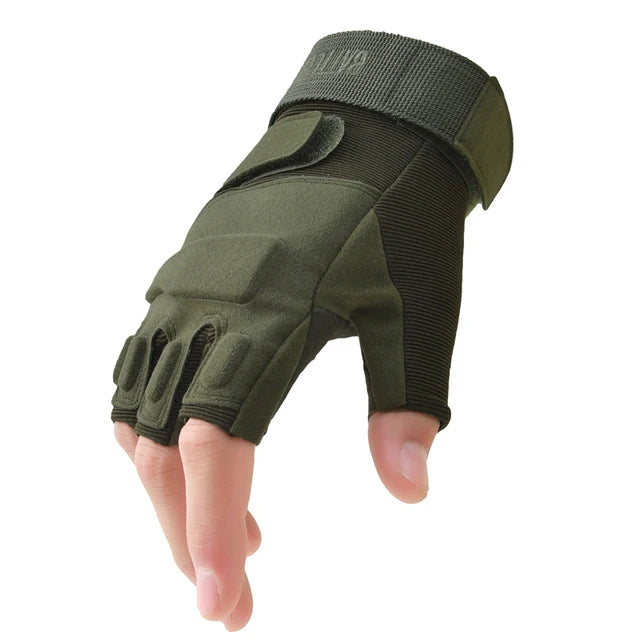 Men's Tactical Gloves Outdoor Sports Fitness Gym Mittens Men Women Antiskid Anti-Slip Cycle Riding Fingerless Fitness Gloves