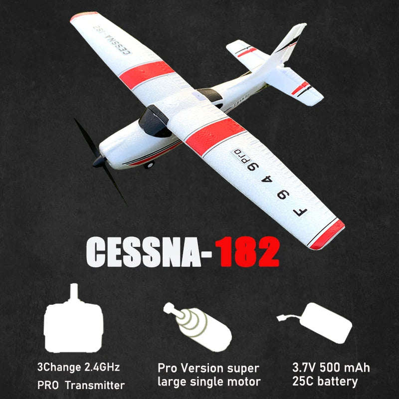 2022 Newest F949 Pro version 2.4G 3Ch RC Airplane 3D/6G Fixed Wing Plane CESSNA182 Outdoor Toys  RTF With Gyroscope 1020 motor