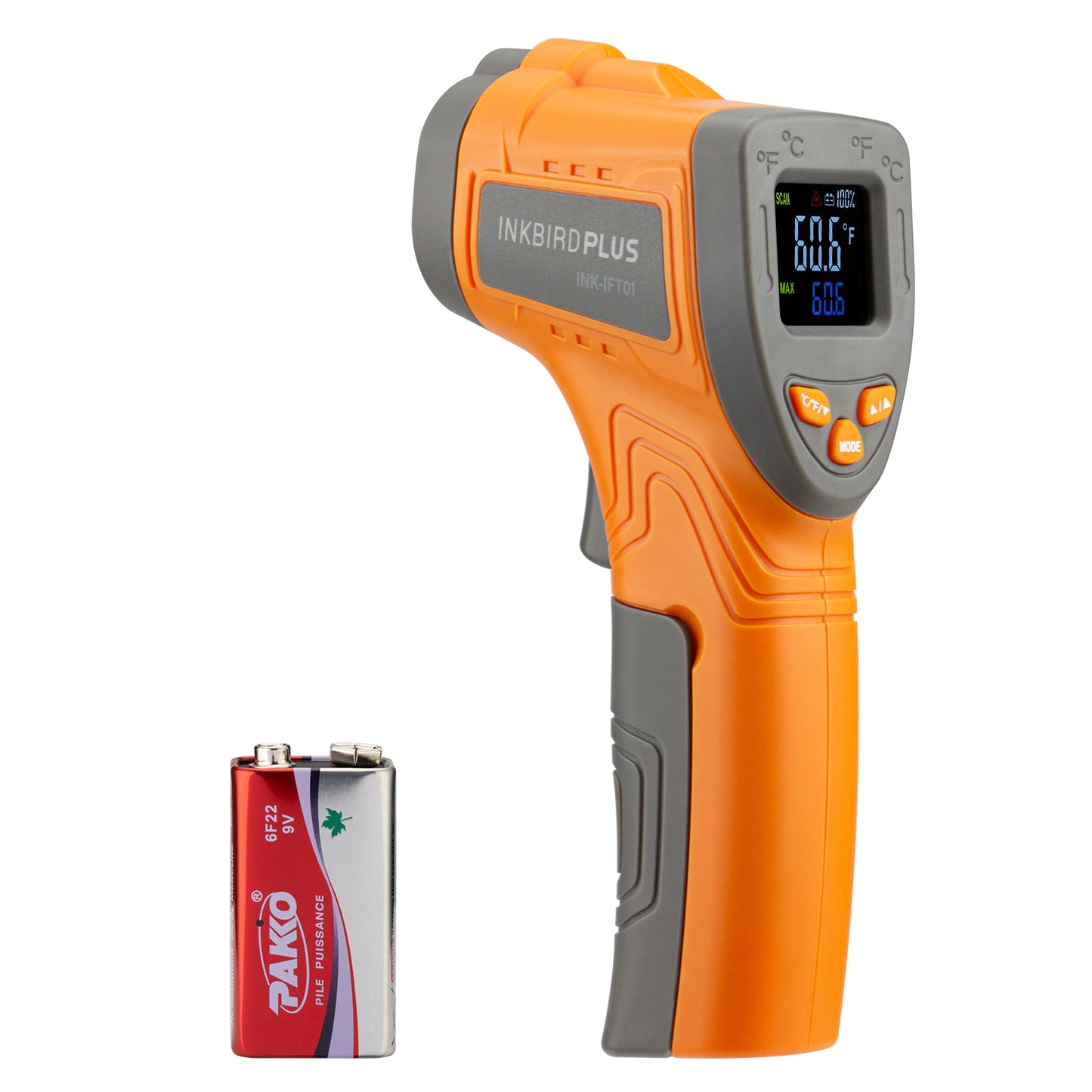 Inkbird INK-IFT01 Laser Infrared Thermometer Non-Contact Digital Temperature Gun Instant Read Thermometer for Industrial&Kitchen
