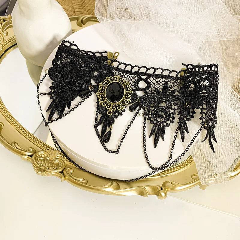 Exaggerate elegant temperament deserve choker necklace Lace fashion necklace womens chokers rhinestone choker gargantilha choker