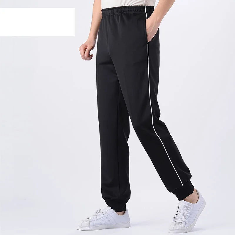 2023 Summer Men's Casual Sweatpants Men Jogger Basic Trousers Tracksuit Side Stripe Bottoms Breathable Sportswear Track Pants