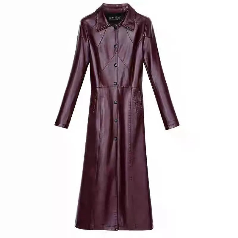 New Women Sheepskin Coat Autumn Winter 2025 Fashion Keep Warm Long Jacket Thicken Sheep Leather Coat Suede Outerwear Female