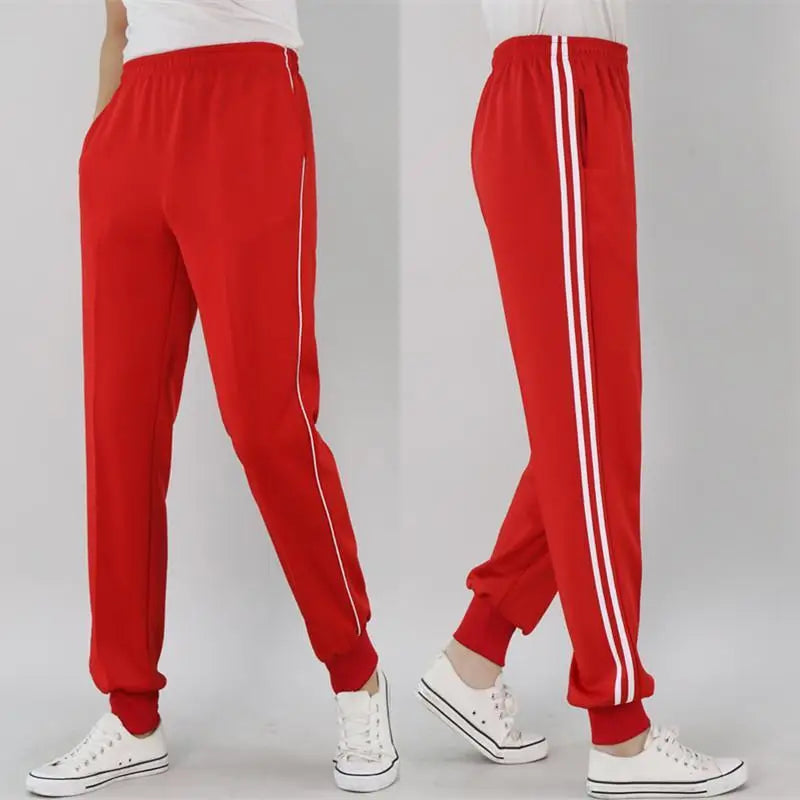 2023 Summer Men's Casual Sweatpants Men Jogger Basic Trousers Tracksuit Side Stripe Bottoms Breathable Sportswear Track Pants