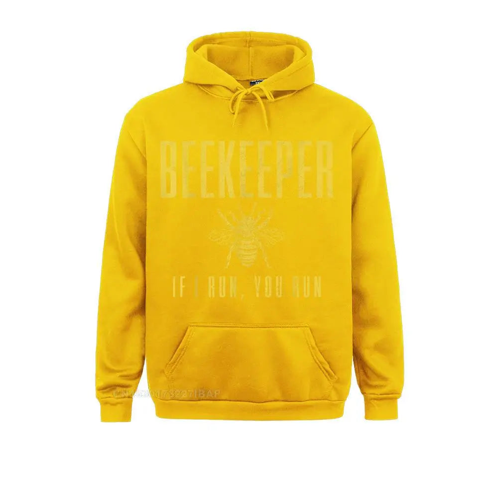 Mens Beekeeper If I Run You Run Funny Beekeeping Beekeeper Hoodie Brand Women Hoodies Family Sweatshirts Long Sleeve Clothes