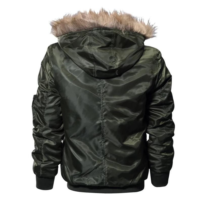 Winter Military Bomber Jacket Coat Men Air Force Army Tactical Jacket Warm Wool Liner Outerwear Parkas Hoodie Pilot Coat M-4XL