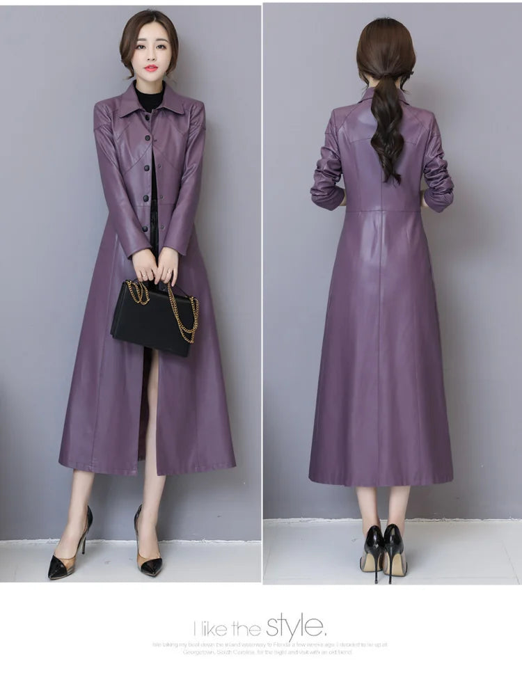 New Women Sheepskin Coat Autumn Winter 2025 Fashion Keep Warm Long Jacket Thicken Sheep Leather Coat Suede Outerwear Female