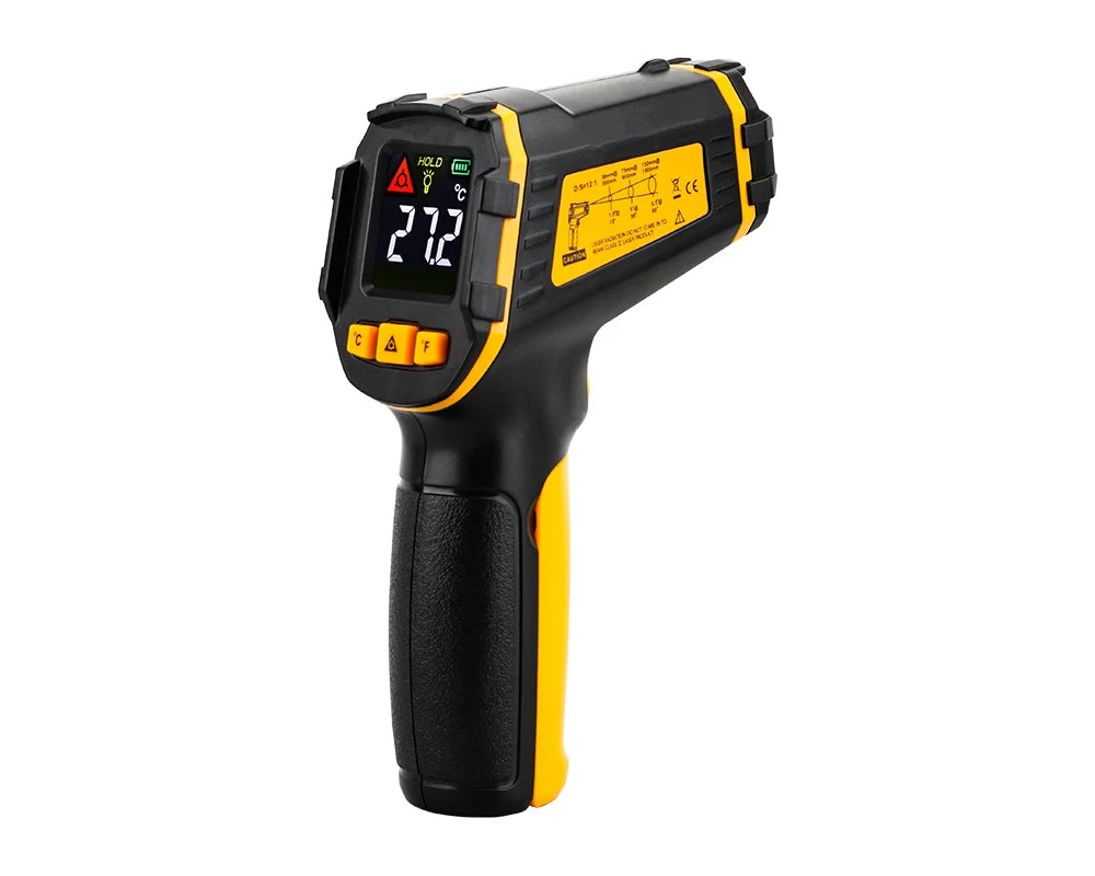 Digital Infrared Thermometer Laser Temperature Meter Non-contact Pyrometer Imager Hygrometer IR Termometro Color LCD Light Alarm