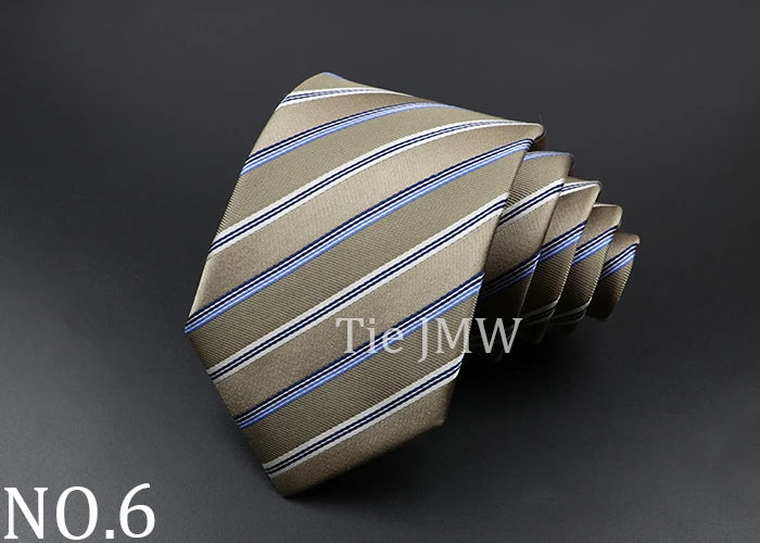 100% Silk Tie 8 cm Stripe Necktie High Quantity Plaid Ties For Men Slim Cravat Neckties Business Meeting Suit Dress Gravatas