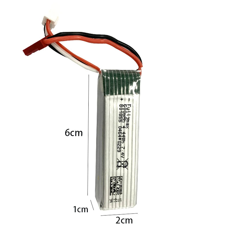 Original Wltoys A160-J3 Battery 7.4V 600mAh 4.44WH High Quality Li-Po Battery RC Airplane Parts