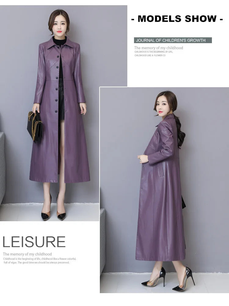 New Women Sheepskin Coat Autumn Winter 2025 Fashion Keep Warm Long Jacket Thicken Sheep Leather Coat Suede Outerwear Female