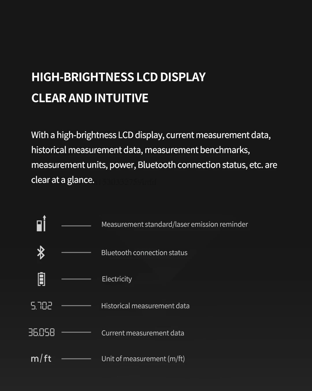 Xiaomi Mijia Smart Laser Rangefinder Real Time Distance Meter LCD Display Laser Range Finder Tape Measure Work with Mijia APP