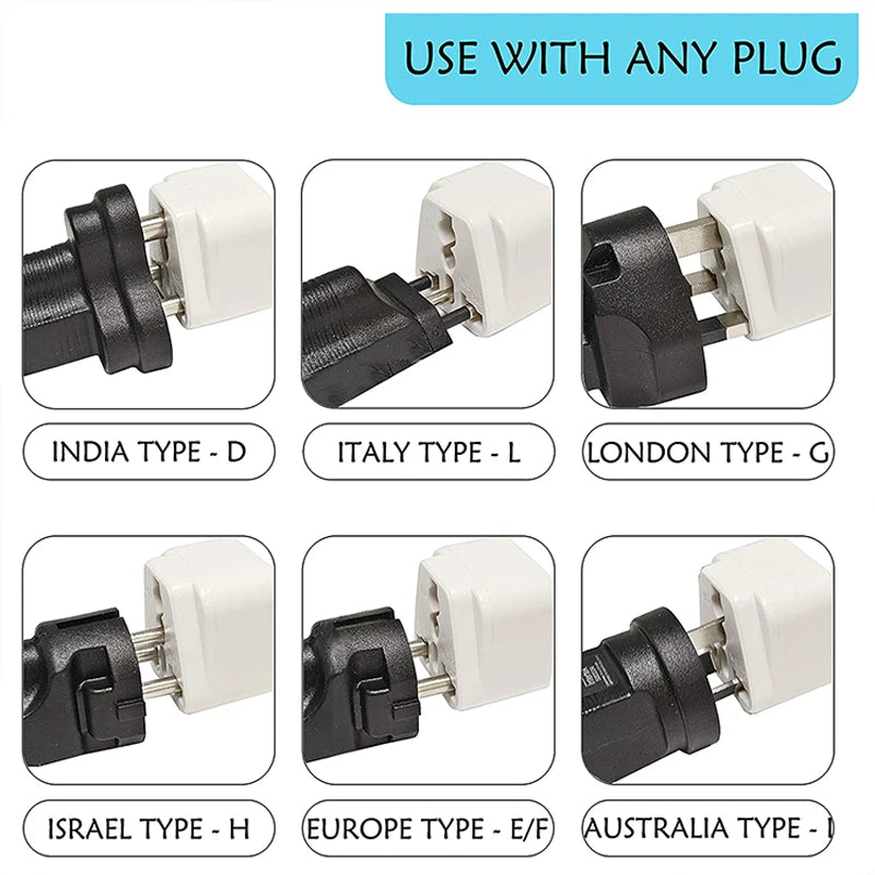 European Travel Plug Adapter Type C Universal To EU Power Charge Your Electronics In Italy Greece Germany Outlet Adaptor 3 Pack