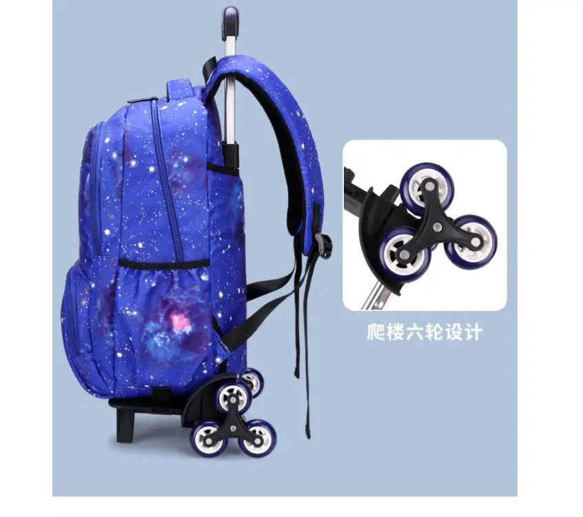 Schoolbag with wheels School wheeled backpack for boys Children School trolley bags travel luggage School Rolling backpack Bags