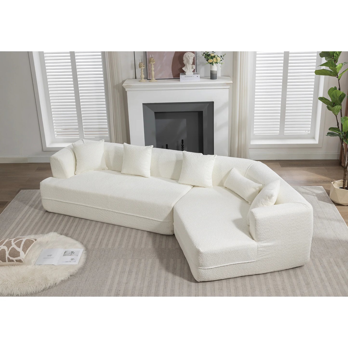 New Extended Edition Modular Sofa Set Convertible Modern Minimalist Style for Apartment & Hotel Living Rooms