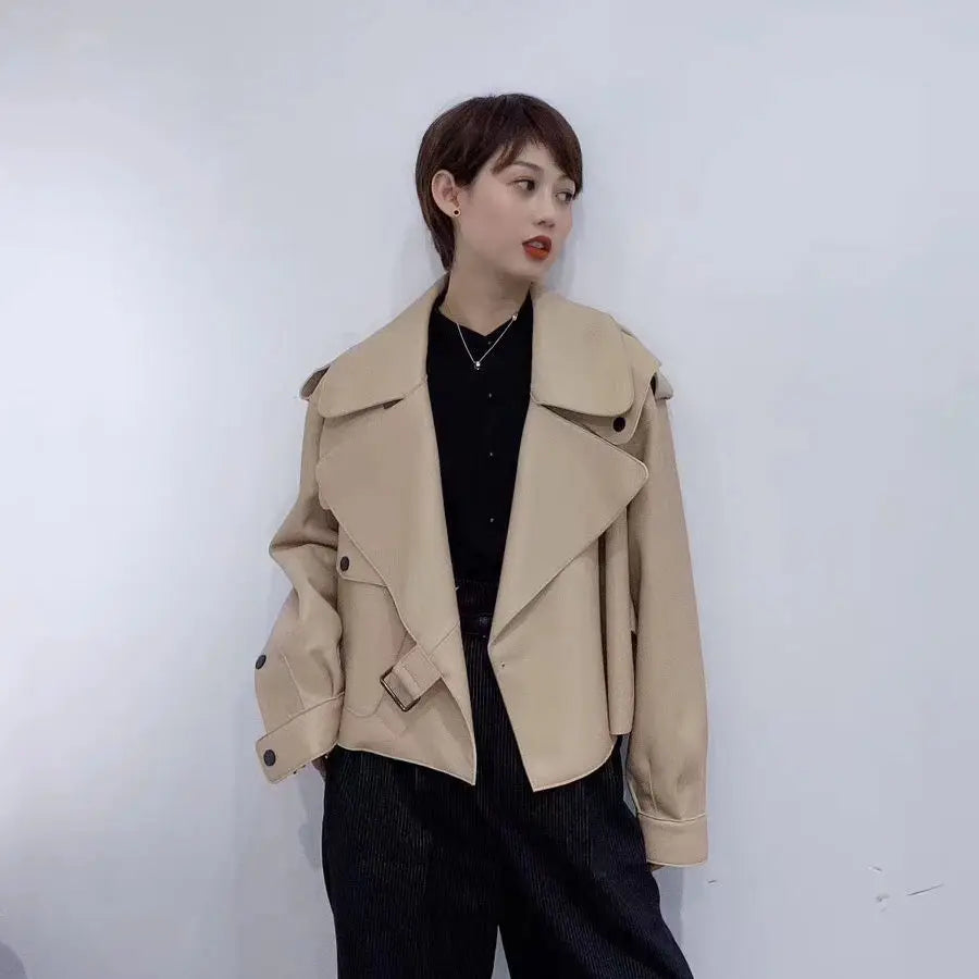 Pink Java QC20003   new arrival real leather jacket  women coat genuine sheep leather coat luxury fashion hot sale dress