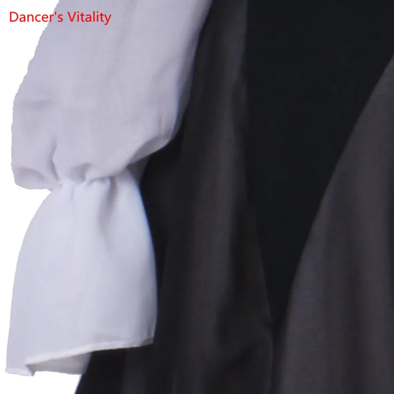 Modern Dance Dress Stand-Up Collar Mesh Sleeve Long Skirt Performance Clothing High-End Custom Child Woman Competition Clothes