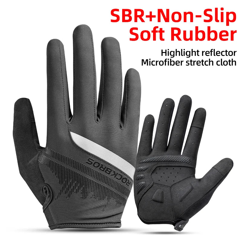ROCKBROS Cycling Gloves Spring Autumn Summer Bike Gloves Sports Gloves Breathable MTB Mountain Bike Gloves Motorcycle Gloves