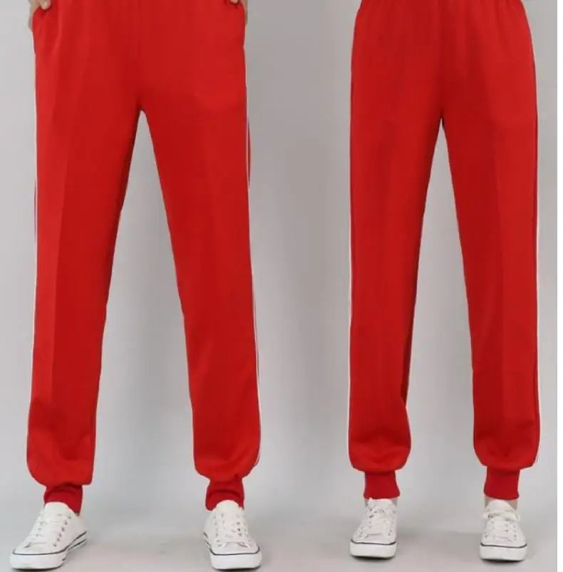 2023 Summer Men's Casual Sweatpants Men Jogger Basic Trousers Tracksuit Side Stripe Bottoms Breathable Sportswear Track Pants