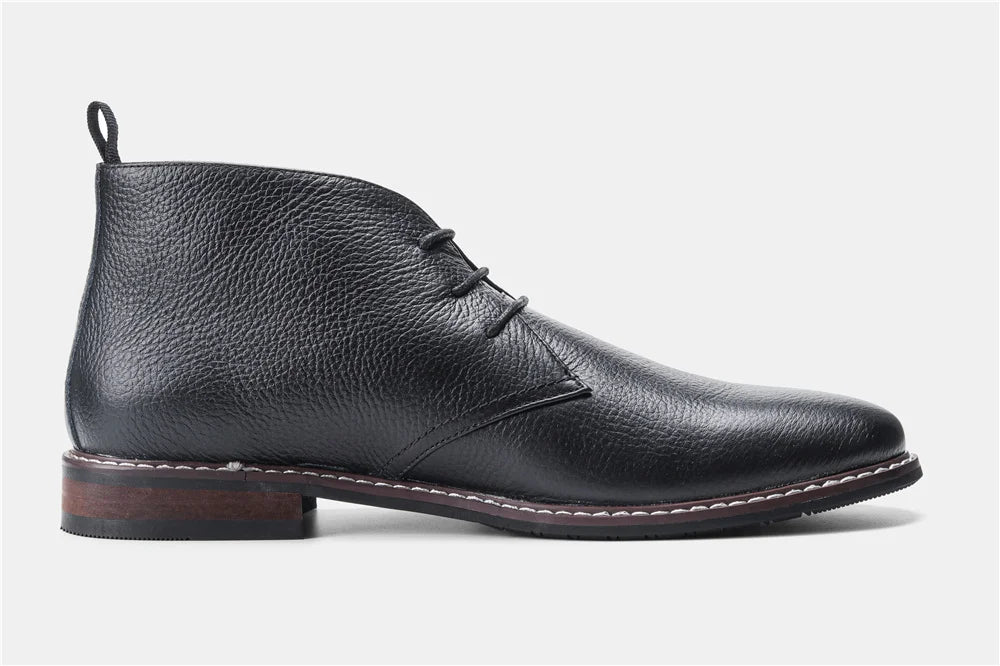 Genuine Leather  Men Boots Fashion Comfortable 2023 Brand Ankle Leather Boots #KD585