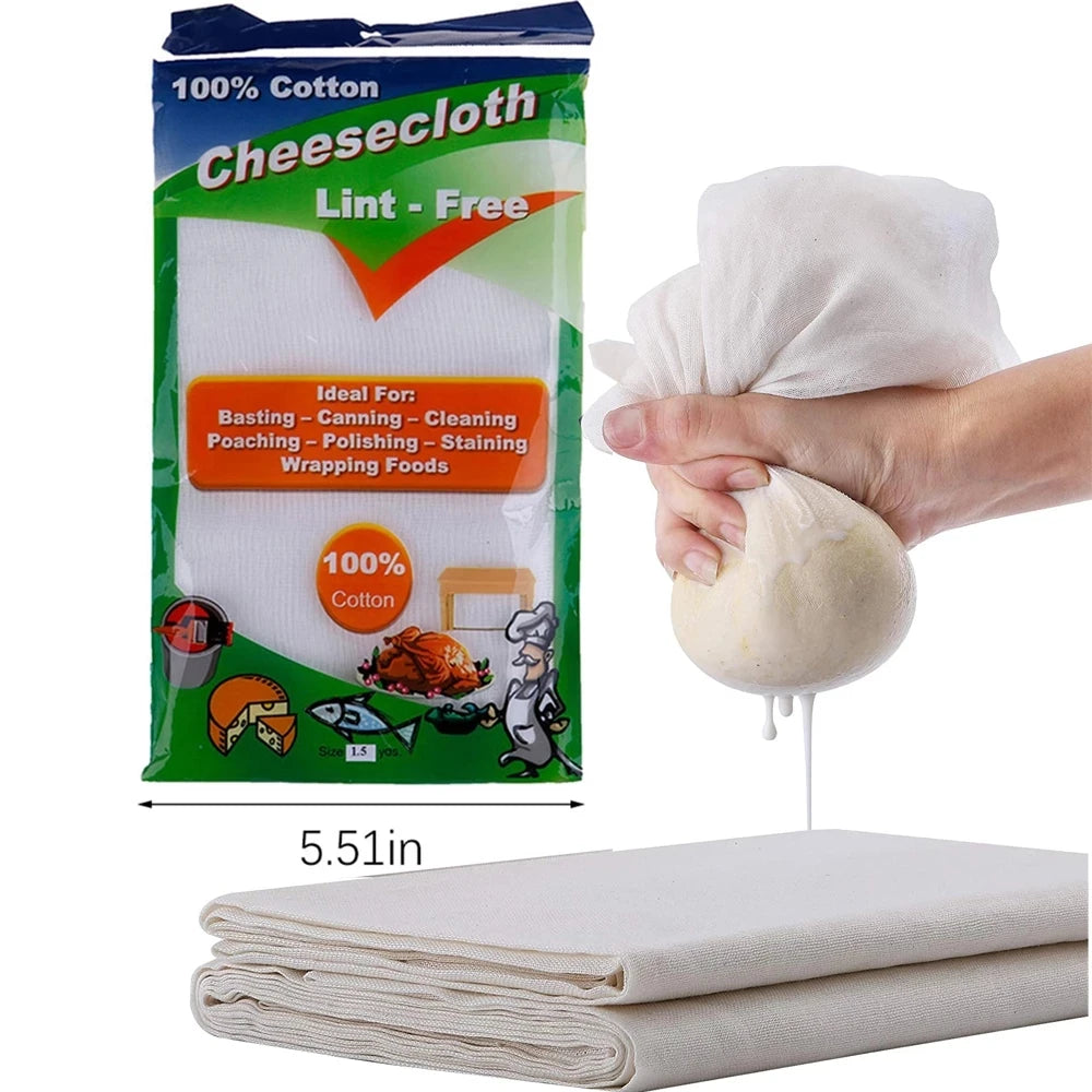 1pcs Cotton Gauze Muslin Cheesecloth Fabric Butter Cheese Wrap Cloth DIY Soy Pressing Mold Kitchen Gadget Baking Ferment Pastry