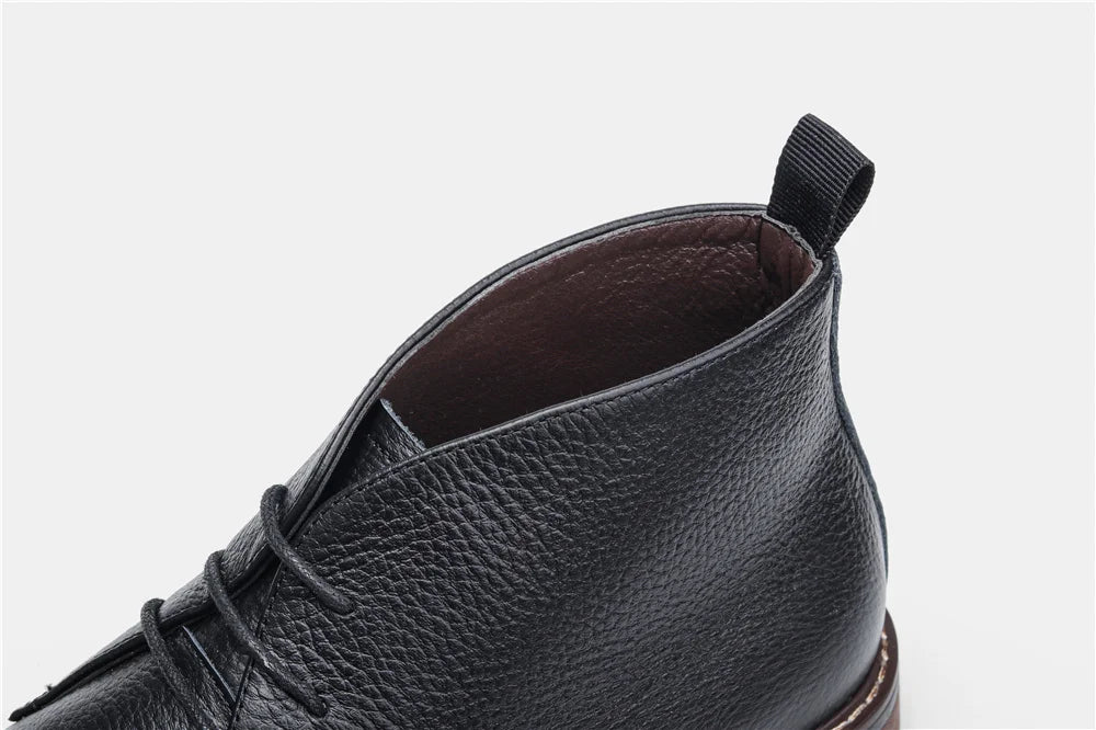 Genuine Leather  Men Boots Fashion Comfortable 2023 Brand Ankle Leather Boots #KD585