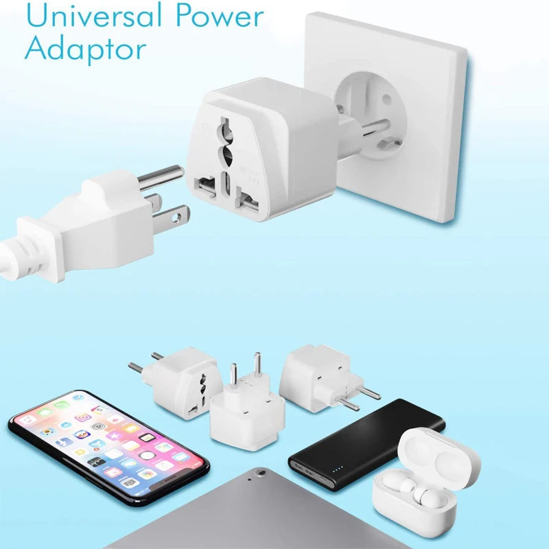 European Travel Plug Adapter Type C Universal To EU Power Charge Your Electronics In Italy Greece Germany Outlet Adaptor 3 Pack