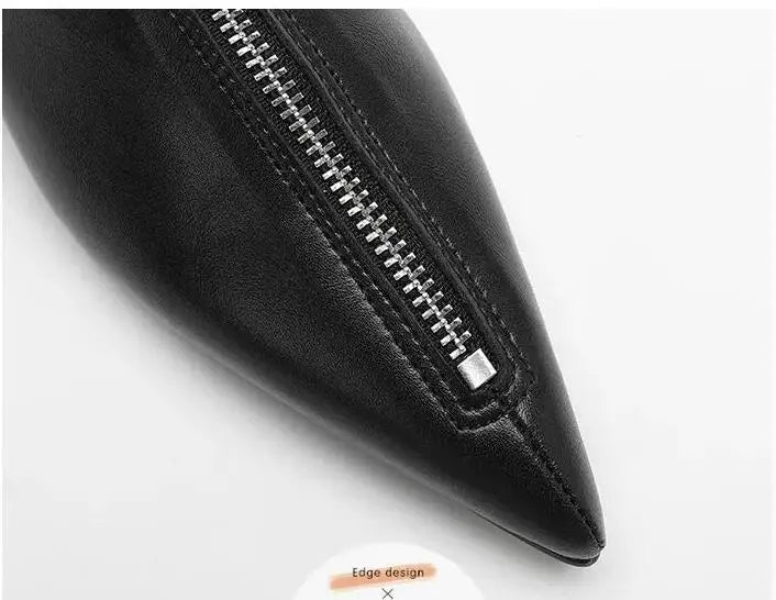 2026 New Flats Sexy  Women Pointed Toe Ankle Boots British Woman Footwear Female Shoes Wedge Boots New Zipper Design Short Boots
