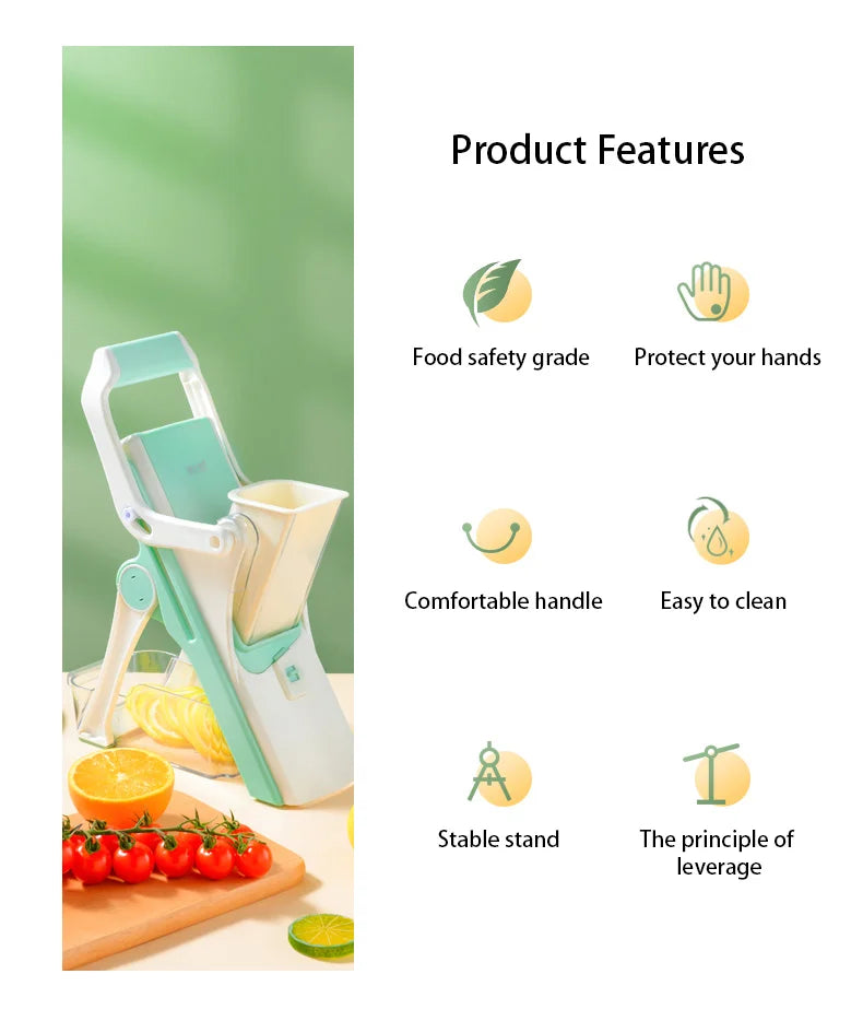 Vegetable Cutter Multifunctional Vegetable Cutter Lemon Slicing Kitchen Grater Meat Cutter Not Hurting Your Hands Kitchen Tool