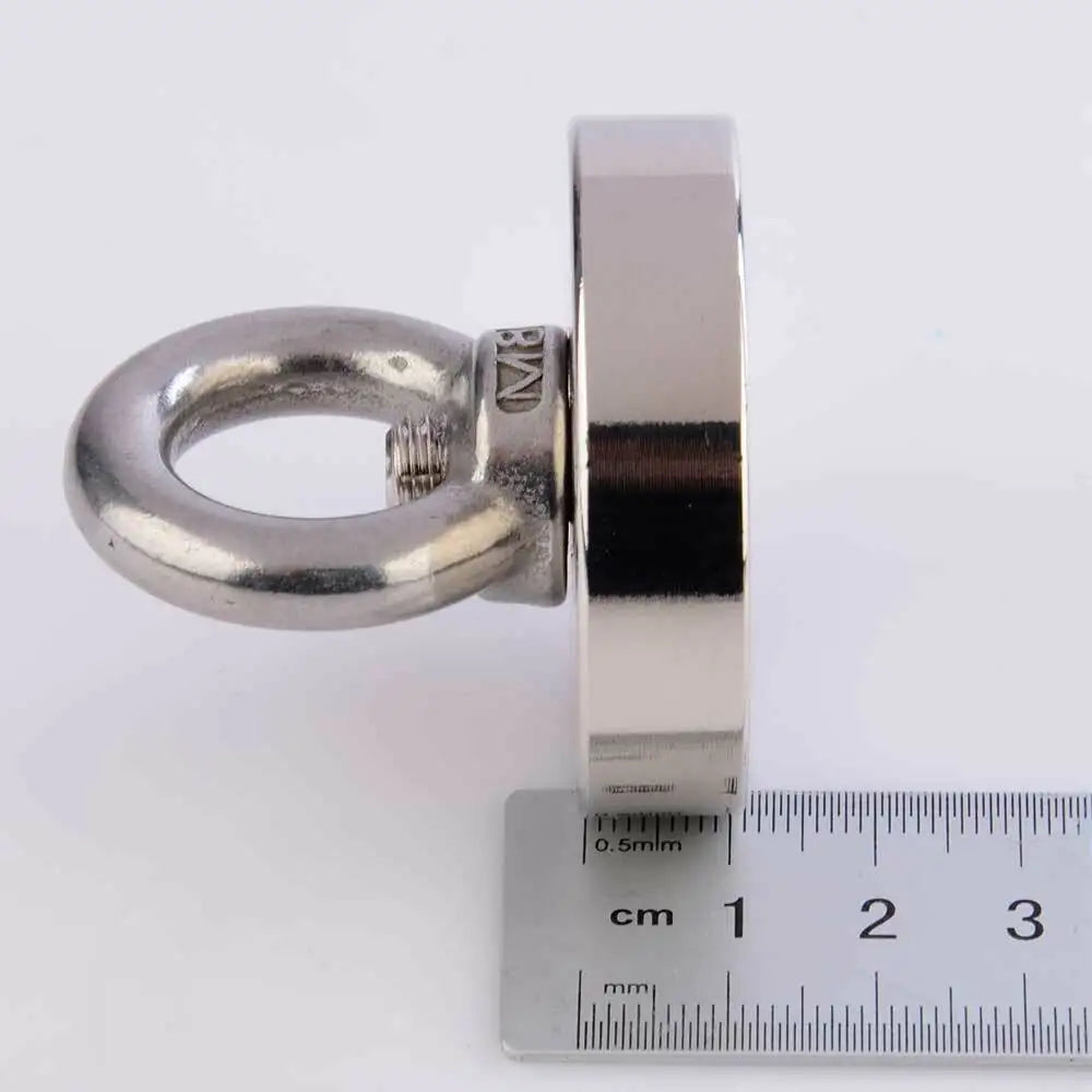 80Kg Neodymium N52 Magnet Super Strong Powerful Circular Ring Salvage Fishing NdfeB Round Magnets Magnetic Material