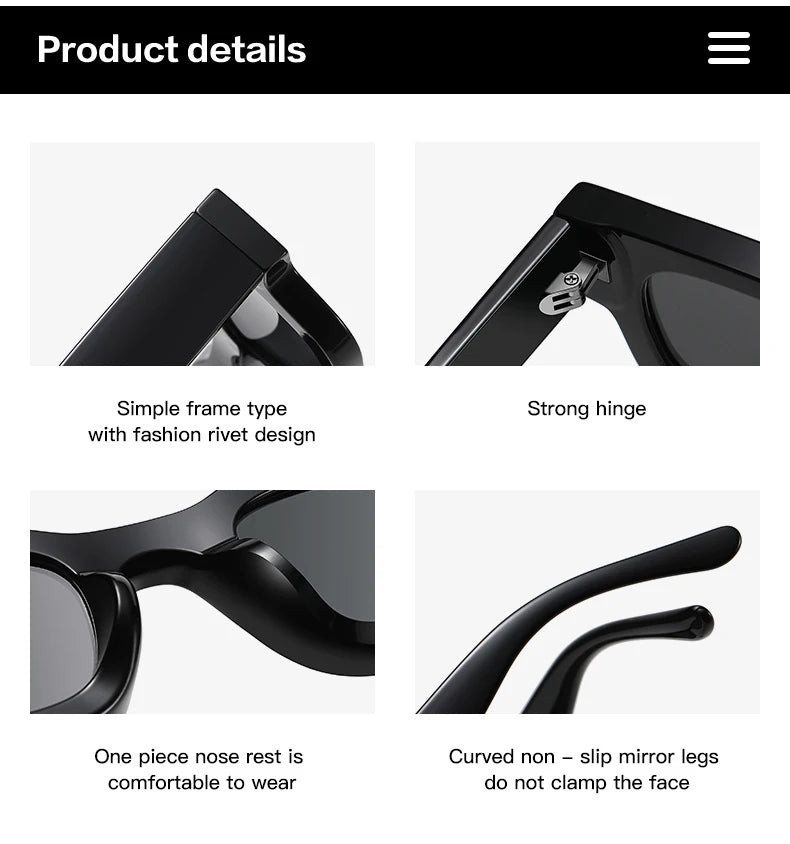 SO&EI Ins Popular Fashion Small Square Polarized Sunglasses Women Retro Punk Shades UV400 Men Trending Sun Glasses