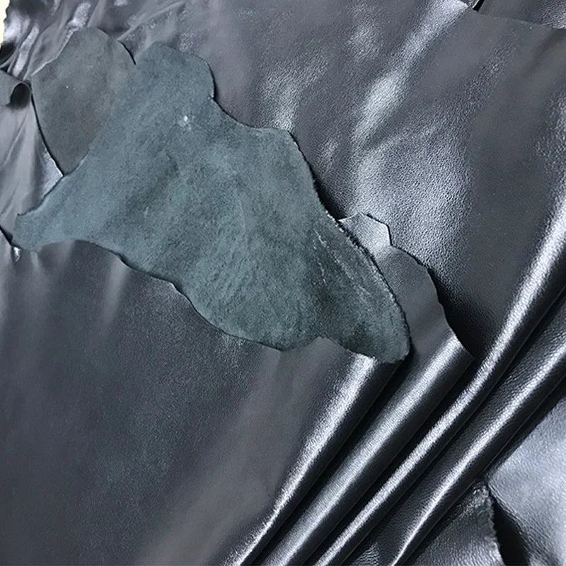 black washed goat real grain leather quality A grade genuine leather soft sheep skin whole spelt leather for gloves clothing