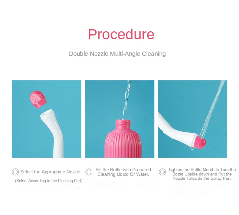 500ml Portable Bidet Private Parts Flushing Device Baby Butt Cleaner Confinement Pregnant Lying-in Women's Perineum Body Bidet