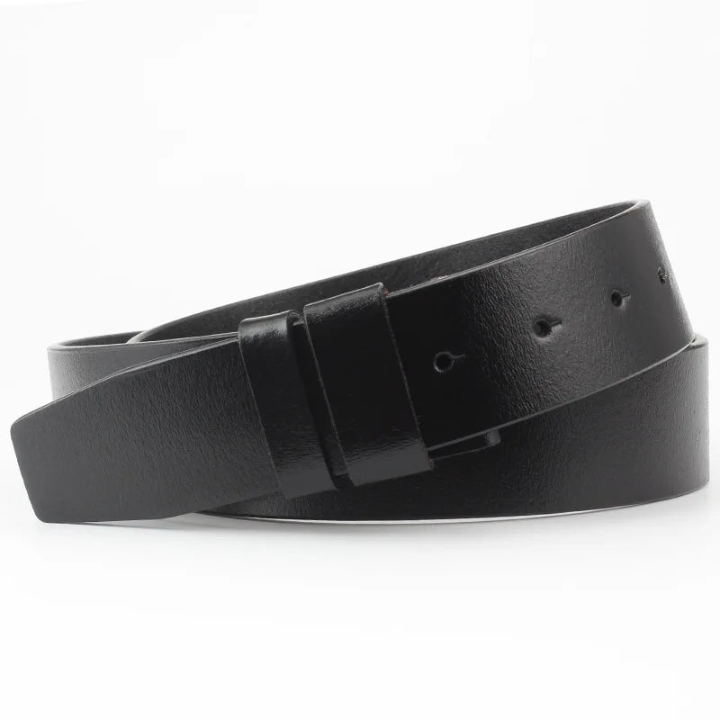 Men's Genuine Cowhide Leather Belt without Buckle DIY Belt Accessories High Quality Wild Belts