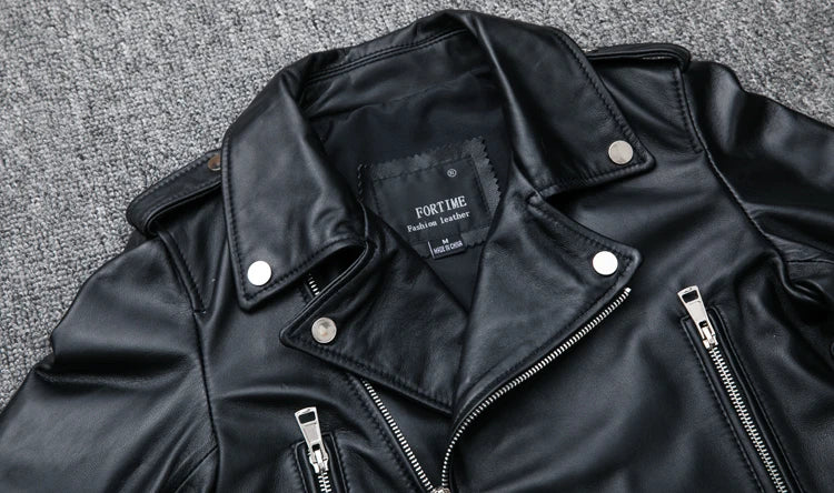 CC Shop Best,Sales.Popular woman slim fit genuine leather jacket.fashion motor rider sheepskin coat.soft leather cloth.패션