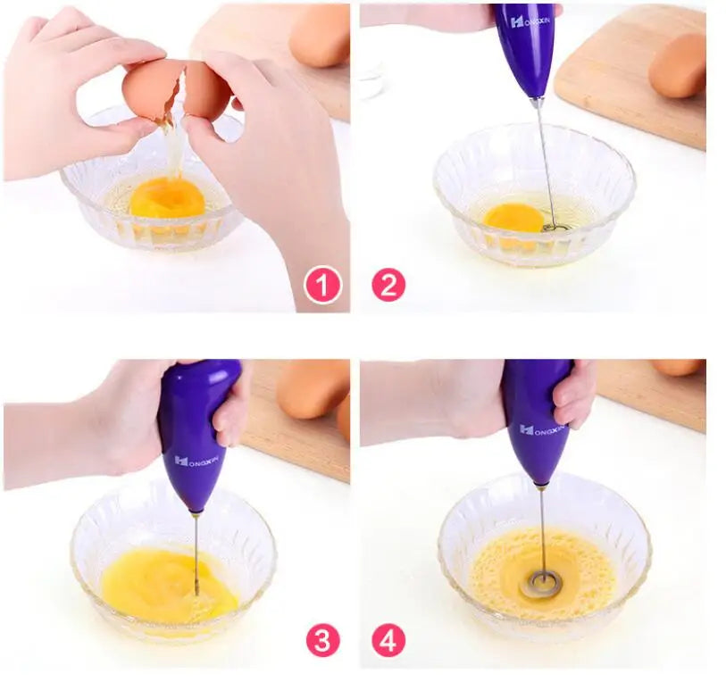 Mini Electric Milk Foamer Blender Wireless Coffee Whisk Mixer Handheld Egg Beater Cappuccino Frother Mixer Kitchen Whisk Tools