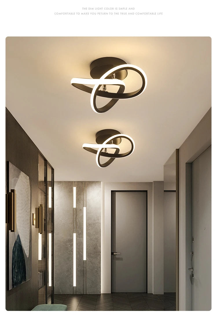 LED Strip Aisle Ceiling Lights Modern Minimalist Living Room Lamps For Balcony Entrance Staircase Home Decor Fixtures Led Luster