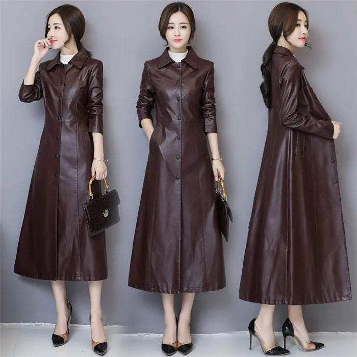 New Women Sheepskin Coat Autumn Winter 2025 Fashion Keep Warm Long Jacket Thicken Sheep Leather Coat Suede Outerwear Female