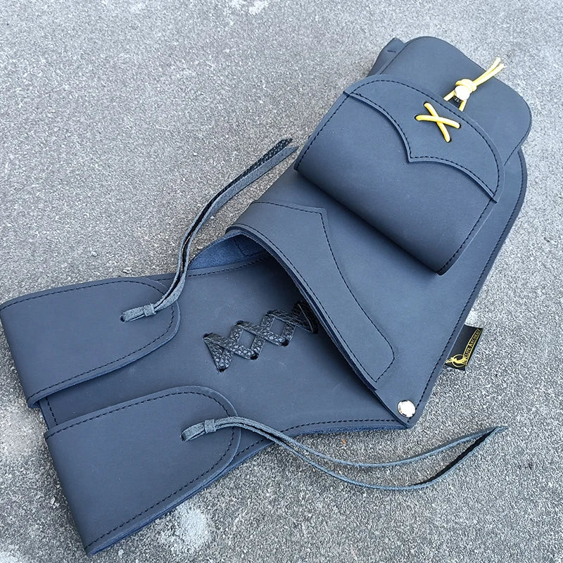 Archery Traditional Cowhide Arrow Quiver  Arrow Bag Arrow Holder For Recurve and Compound bow Hunting and Shooting