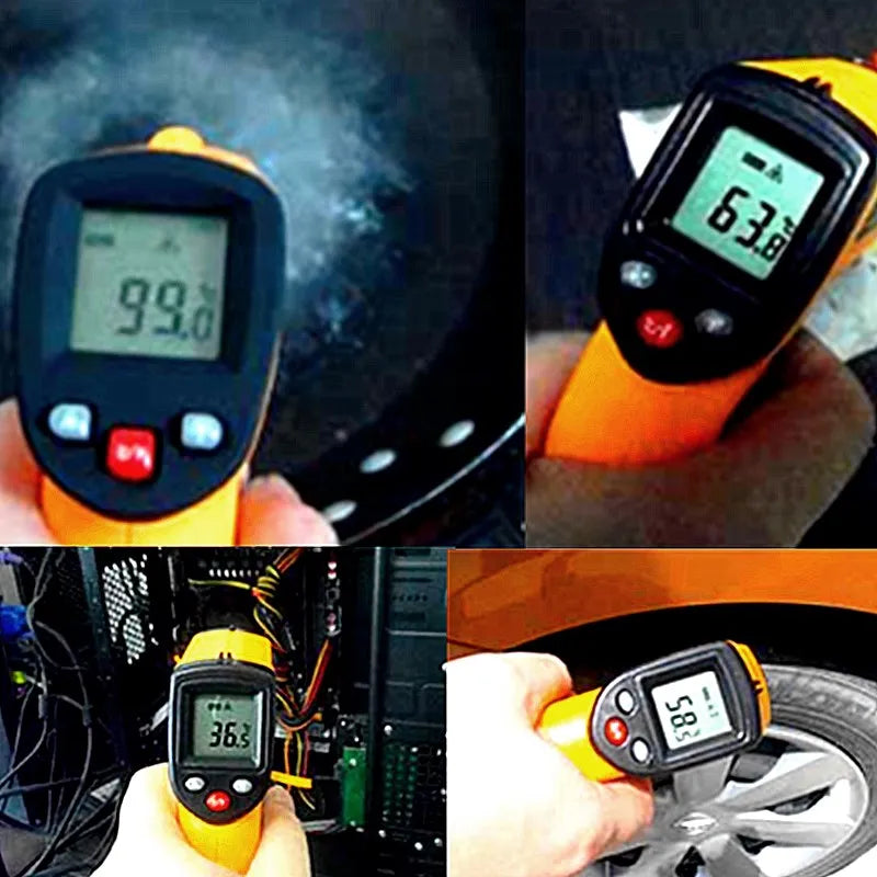 Digital Infrared Temperature Meter Handheld Non-Contact Temperature Detection Pyrometer Laser Thermometer Tester for Industry