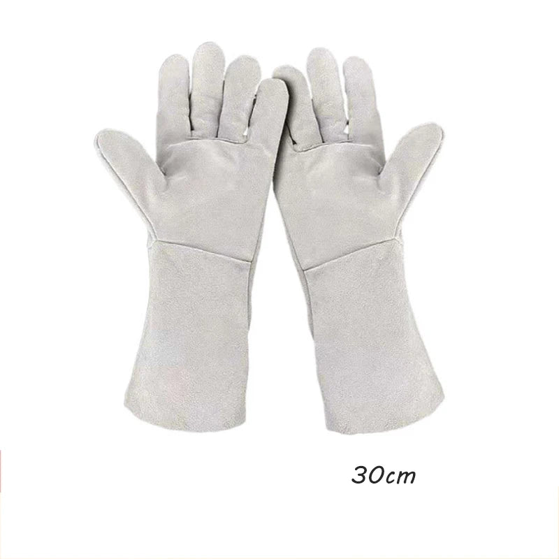 Leather Pet Gloves Anti-grasping Anti Bite Protective Cowhide Gloves Cat Dog Gardening Work Gloves Pets Training Handling Gloves