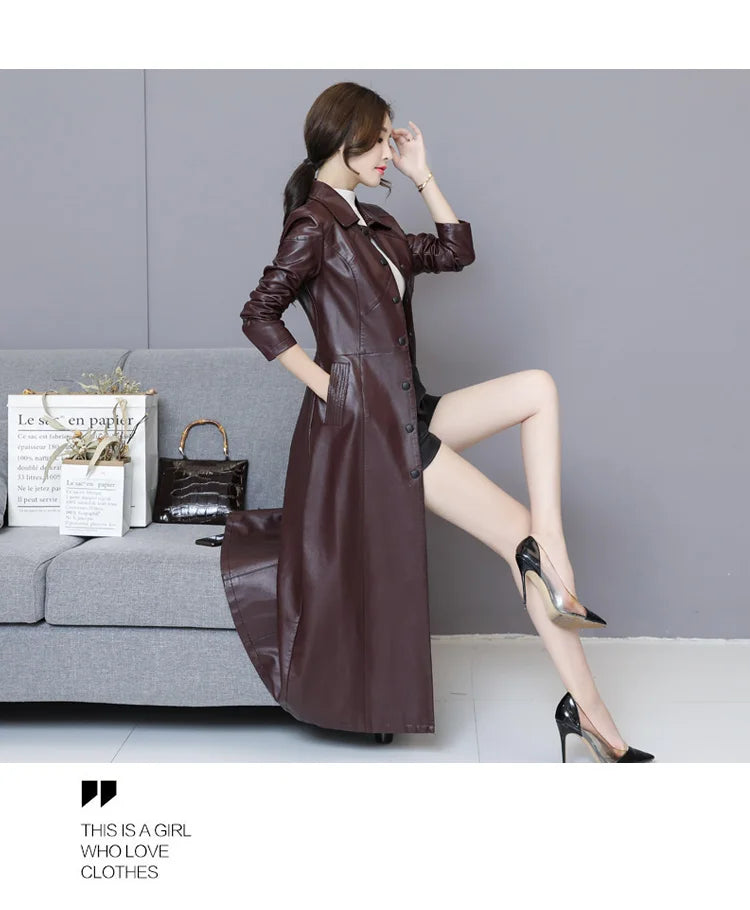 New Women Sheepskin Coat Autumn Winter 2025 Fashion Keep Warm Long Jacket Thicken Sheep Leather Coat Suede Outerwear Female