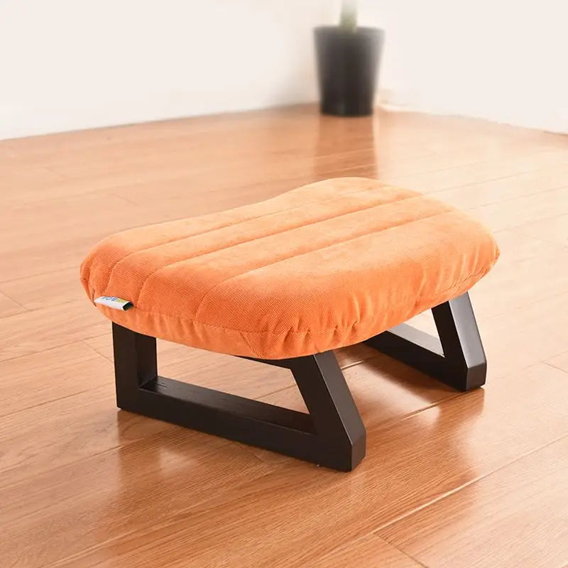 Meditation Bench and Cushion Set with Removable Fabric Cover, Handcrafted Stool, Yoga and Wellness, Meditation