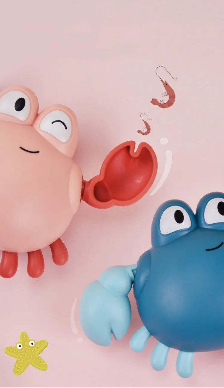 New Baby Bath Toys Cartoon Kids Learning Cognition Cute Animal Swimming Frogs Tortoise Crab Classic Baby Water Toy For Children
