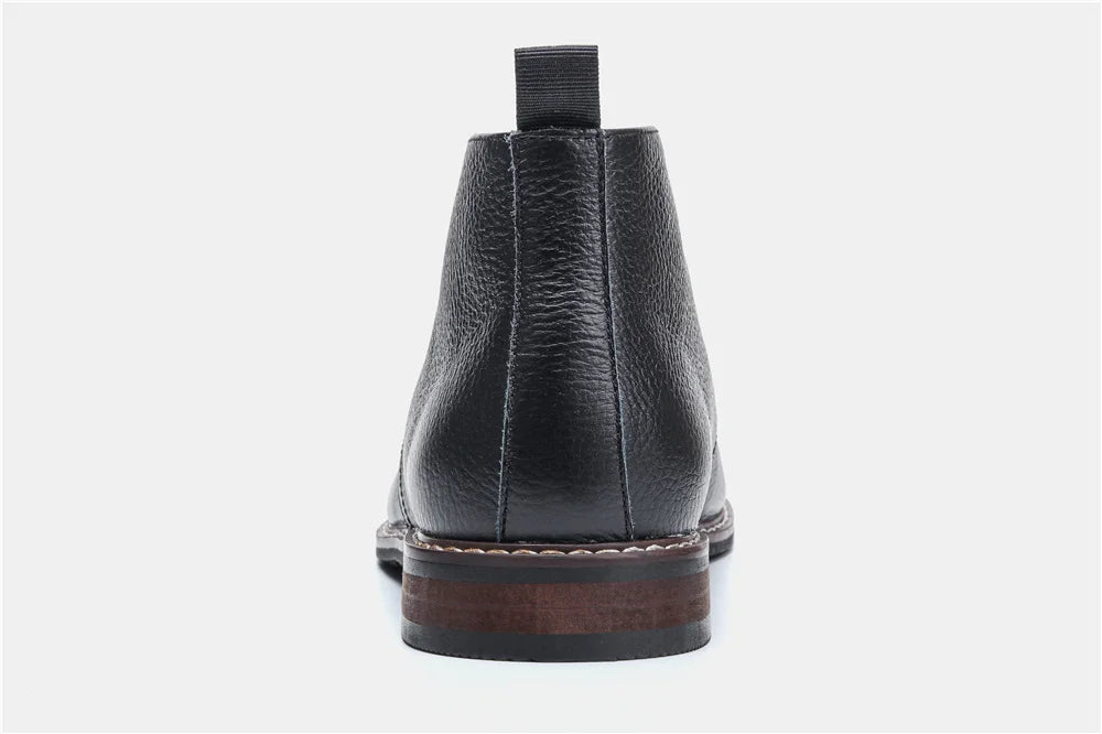 Genuine Leather  Men Boots Fashion Comfortable 2023 Brand Ankle Leather Boots #KD585